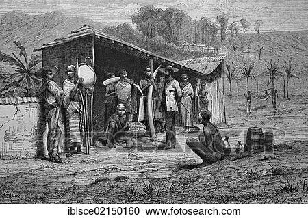 Ivory traders on the west coast of Africa, historical woodcut, circa 1870 View Large Photo Image Stock Image - Ivory traders on the west coast of Africa, historical woodcut, circa 1870. Fotosearch