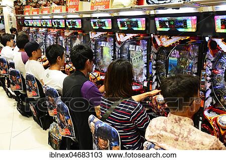 Japanese play Pachinko, arcade, Tokyo, Japan, Asia View Large Photo Image Stock Image - Japanese play Pachinko, arcade, Tokyo, Japan, Asia. Fotosearch