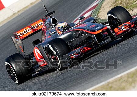 Picture - Jenson Button, GB, McLaren-Mercedes MP4-27, Formula 1 testing sessions, February 2012, Barcelona, Spain, Europe. Fotosearch