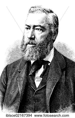 Picture - Johannes Scherr, 1817 -1886, a German art historian and writer, historical engraving, 1880. Fotosearch