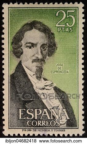 Jose de Espronceda, a Spanish romantic poet, portrait on a Spanish stamp View Large Photo Image Stock Photo - Jose de Espronceda, a Spanish romantic poet, portrait on a Spanish stamp. Fotosearch