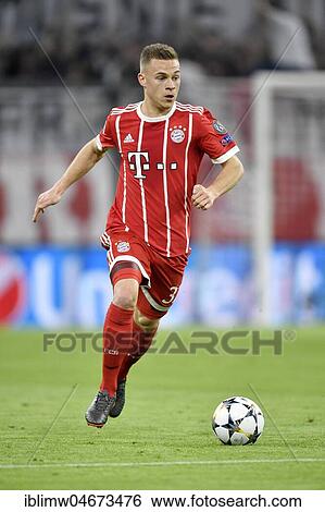 Stock Photograph - Joshua Kimmich on the Ball, FC Bayern Munich, Allianz Arena, Munich, Bavaria, Germany, Europe. Fotosearch