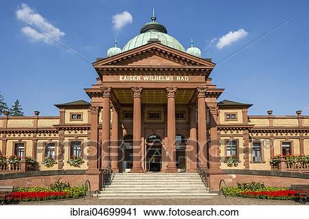 Stock Image - Kaiser-Wilhelms-Bad, spa garden, Bad Homburg, Hesse, Germany, Europe. Fotosearch