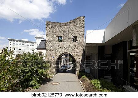 Stock Image - Kalsmuntpforte, Kalsmunt Gate, medieval fortifications, Wetzlar, Hesse, Germany, Europe, PublicGround, Europe. Fotosearch