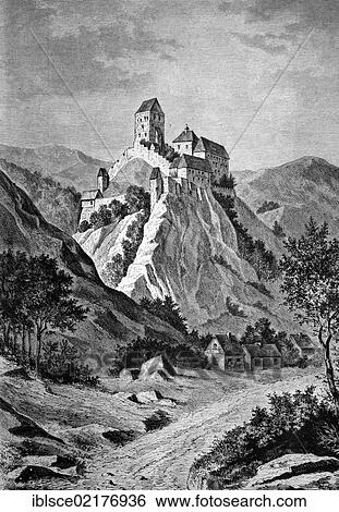 Karloetejn Castle, Karlstein Castle, Czech Republic, historical engraving of 1883, Europe View Large Photo Image Stock Photograph - Karloetejn Castle, Karlstein Castle, Czech Republic, historical engraving of 1883, Europe. Fotosearch