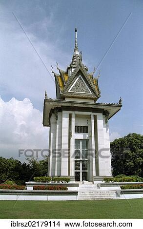 Killing Fields Memorial Tower near Phnom Penh, Cambodia, Southeast Asia, Asia View Large Photo Image Picture - Killing Fields Memorial Tower near Phnom Penh, Cambodia, Southeast Asia, Asia. Fotosearch