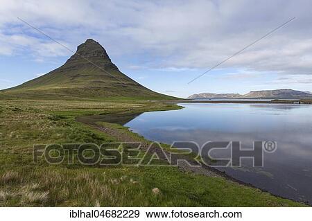 Kirkjufell Mountain, Snæfellsnes Peninsula, Iceland, Europe View Large Photo Image Stock Photo - Kirkjufell Mountain, Snæfellsnes Peninsula, Iceland, Europe. Fotosearch