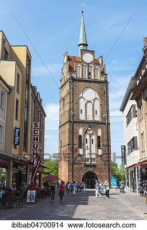 Picture - Kröpeliner Tor, City Gate, Kröpeliner Straße, Rostock, Mecklenburg-Western Pomerania, Germany, Europe. Fotosearch