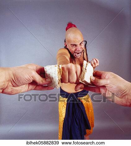 Stock Photo - Kung Fu, crispbread, funny, Berlin, Germany, Europe. Fotosearch