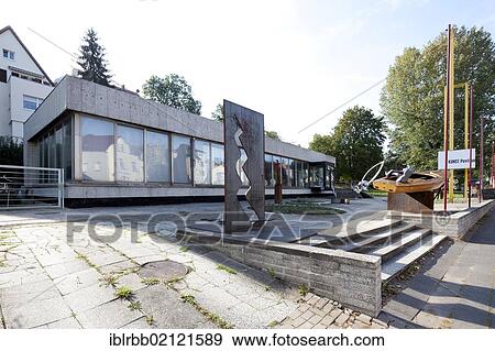 Stock Photo - Kunst Pavilion art gallery, former automotive pavilion of Automobilwerke Eisenach, Eisenach, Thuringia, Germany, Europe, PublicGround, Europe. Fotosearch