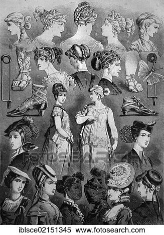 Ladies fashion c. 1869, historical engraving, 1869 View Large Photo Image Stock Photography - Ladies fashion c. 1869, historical engraving, 1869. Fotosearch
