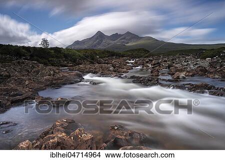 Landscape with river Sligachan, near Sligachan, Scotland, Isle of Skye, Great Britain View Large Photo Image Picture - Landscape with river Sligachan, near Sligachan, Scotland, Isle of Skye, Great Britain. Fotosearch