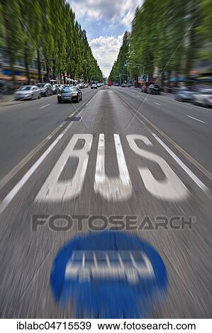Lane for buses, Leopoldstraße, Schwabing, Munich, Upper Bavaria, Bavaria, Germany, Europe View Large Photo Image Stock Photo - Lane for buses, Leopoldstraße, Schwabing, Munich, Upper Bavaria, Bavaria, Germany, Europe. Fotosearch