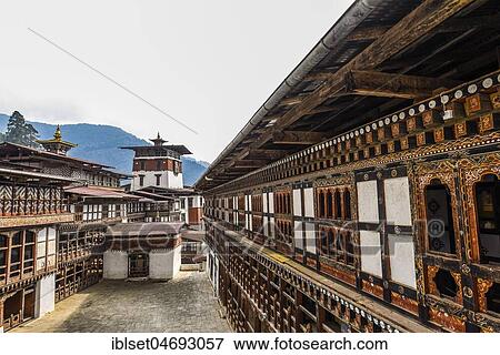 Largest monastery fortress, Trongsa Dzong, Trongsa, Himalayan region, Bhutan, Asia View Large Photo Image Stock Photo - Largest monastery fortress, Trongsa Dzong, Trongsa, Himalayan region, Bhutan, Asia. Fotosearch