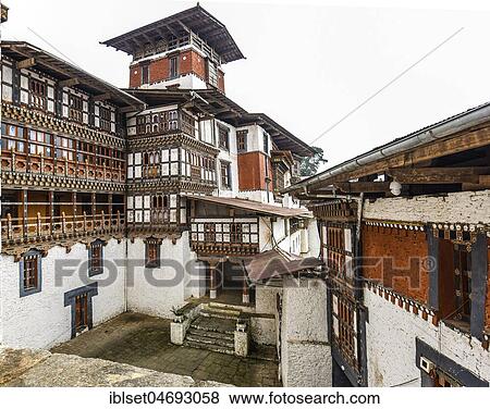 Largest monastery fortress, Trongsa Dzong, Trongsa, Himalayan region, Bhutan, Asia View Large Photo Image Stock Photo - Largest monastery fortress, Trongsa Dzong, Trongsa, Himalayan region, Bhutan, Asia. Fotosearch