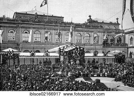 Laying of the foundation stone of the new town hall in Hamburg on 05/06/1886, historical wood engraving, 1886 View Large Photo Image Stock Photo - Laying of the foundation stone of the new town hall in Hamburg on 05/06/1886, historical wood engraving, 1886. Fotosearch