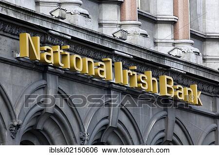 Lettering on the building of the National Irish Bank, NIB, on Dame Street, Dublin, Ireland, Europe View Large Photo Image Stock Photograph - Lettering on the building of the National Irish Bank, NIB, on Dame Street, Dublin, Ireland, Europe. Fotosearch