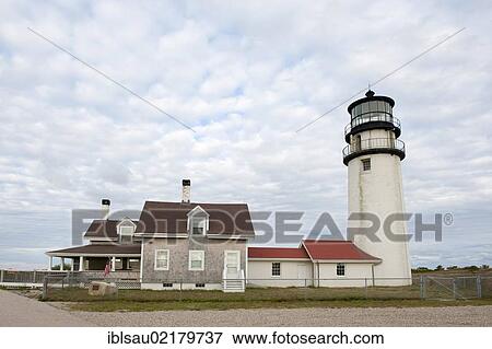 Lighthouse, Highland Light, North Truro, Cape Cod National Seashore, Massachusetts, New England, USA, North America View Large Photo Image Stock Photo - Lighthouse, Highland Light, North Truro, Cape Cod National Seashore, Massachusetts, New England, USA, North America. Fotosearch