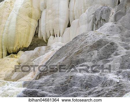 Lime deposits, La Balena Bianca travertine terrace, thermal springs of Bagni San Filippo, Tuscany, Italy, Europe View Large Photo Image Picture - Lime deposits, La Balena Bianca travertine terrace, thermal springs of Bagni San Filippo, Tuscany, Italy, Europe. Fotosearch