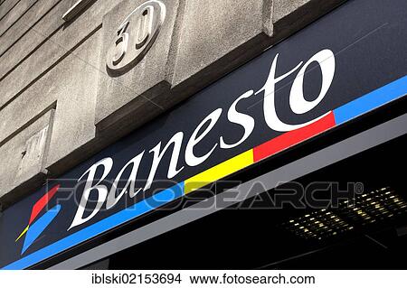 Logo and the Spanish bank Banesto, Banco Espanol de Credito, Madrid, Spain, Europe View Large Photo Image Picture - Logo and the Spanish bank Banesto, Banco Espanol de Credito, Madrid, Spain, Europe. Fotosearch