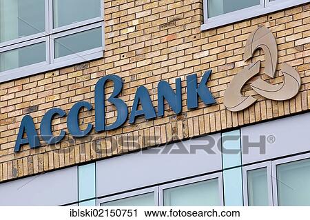 Logo at the headquarters of the Irish ACC Bank, which belongs to the Dutch cooperative banks of the Rabobank Group in Dublin, Ireland, Europe View Large Photo Image Stock Image - Logo at the headquarters of the Irish ACC Bank, which belongs to the Dutch cooperative banks of the Rabobank Group in Dublin, Ireland, Europe. Fotosearch