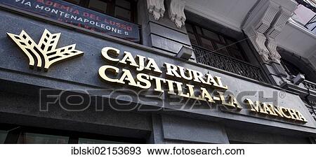 Logo of the Spanish bank Caja Rural Castilla-La Mancha, Madrid, Spain, Europe View Large Photo Image Stock Image - Logo of the Spanish bank Caja Rural Castilla-La Mancha, Madrid, Spain, Europe. Fotosearch