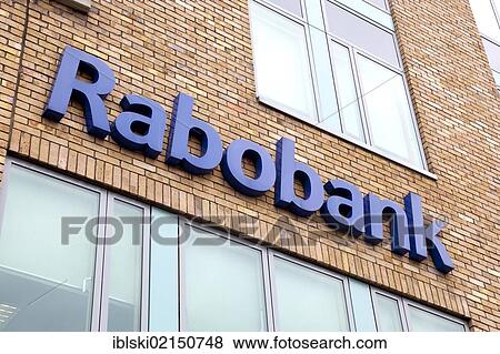 Logo on a branch of the Dutch cooperative bank Rabobank in Dublin, Ireland, Europe View Large Photo Image Stock Photo - Logo on a branch of the Dutch cooperative bank Rabobank in Dublin, Ireland, Europe. Fotosearch