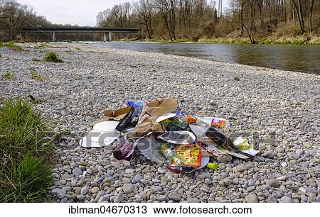 Lost garbage on gravel bank, Isar near Ismaning, Upper Bavaria, Bavaria, Germany, Europe View Large Photo Image Stock Image - Lost garbage on gravel bank, Isar near Ismaning, Upper Bavaria, Bavaria, Germany, Europe. Fotosearch
