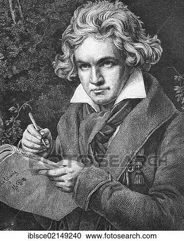 Ludwig van Beethoven, 1770-1827, German composer of the First Viennese School, historic woodcut, ca. 1880 View Large Photo Image Stock Image - Ludwig van Beethoven, 1770-1827, German composer of the First Viennese School, historic woodcut, ca. 1880. Fotosearch