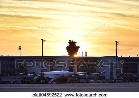 Lufthansa, Airbus, A350-900 with Tower and Terminal 2 at sunset, Munich Airport, Upper Bavaria, Bavaria, Germany, Europe View Large Photo Image Stock Image - Lufthansa, Airbus, A350-900 with Tower and Terminal 2 at sunset, Munich Airport, Upper Bavaria, Bavaria, Germany, Europe. Fotosearch