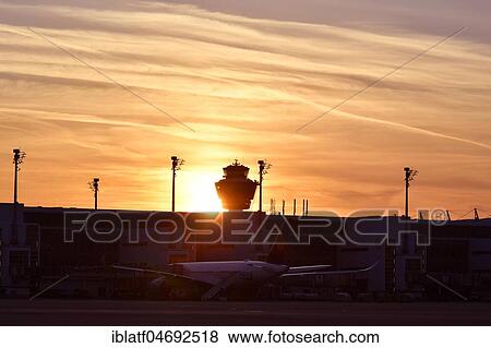 Lufthansa, Airbus, A350-900 with Tower and Terminal 2 at sunset, Munich Airport, Upper Bavaria, Bavaria, Germany, Europe View Large Photo Image Stock Photo - Lufthansa, Airbus, A350-900 with Tower and Terminal 2 at sunset, Munich Airport, Upper Bavaria, Bavaria, Germany, Europe. Fotosearch