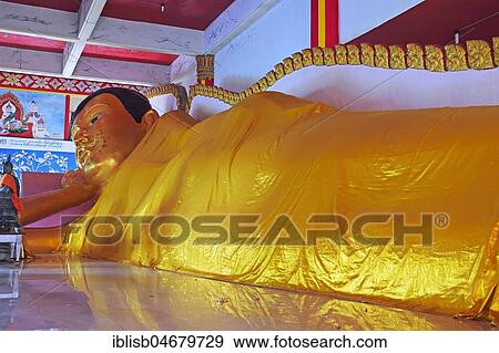 Stock Photo - Lying Buddha, Wat Srisoonthron Temple, Koh Siray, Thailand, Asia. Fotosearch