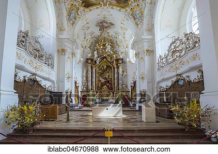 Main Altar, Schäftlarn Monastery, Upper Bavaria, Bavaria, Germany, Europe View Large Photo Image Stock Photo - Main Altar, Schäftlarn Monastery, Upper Bavaria, Bavaria, Germany, Europe. Fotosearch