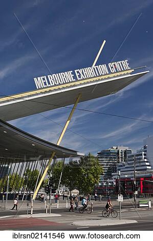 Stock Photograph - Main building of the Melbourne Convention and Exhibition Centre, Melbourne, Victoria, Australia, Oceania. Fotosearch
