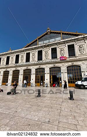 Main facade of the 19th century Gare Saint Charles train station, Marseille or Marseilles, Provence-Alpes-Cote dAzur, France, Europe View Large Photo Image Stock Image - Main facade of the 19th century Gare Saint Charles train station, Marseille or Marseilles, Provence-Alpes-Cote dAzur, France, Europe. Fotosearch