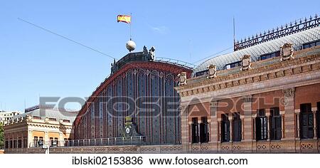Main-line station, Atocha station in Madrid, Spain, Europe View Large Photo Image Stock Photograph - Main-line station, Atocha station in Madrid, Spain, Europe. Fotosearch