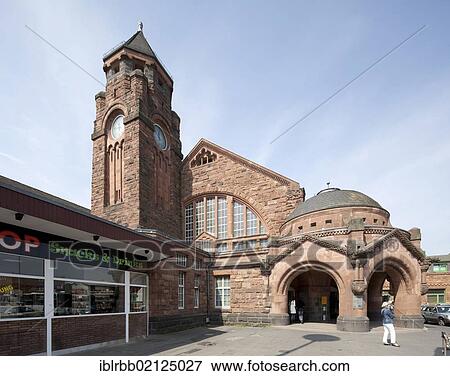 Stock Photo - Main station, Giessen, Hesse, Germany, Europe, PublicGround, Europe. Fotosearch