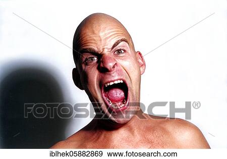 Man screams, bald head, Berlin, Germany, Europe View Large Photo Image Stock Photo - Man screams, bald head, Berlin, Germany, Europe. Fotosearch