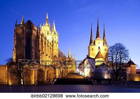 Mariendom, Erfurt Cathedral or St Mary's Cathedral and Severikirche church, Erfurt, Thuringia, Germany, Europe, PublicGround, Europe View Large Photo Image Stock Photo - Mariendom, Erfurt Cathedral or St Mary's Cathedral and Severikirche church, Erfurt, Thuringia, Germany, Europe, PublicGround, Europe. Fotosearch