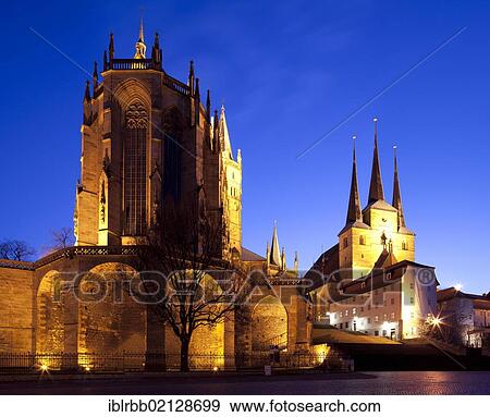 Mariendom, Erfurt Cathedral or St Mary's Cathedral and Severikirche church, Erfurt, Thuringia, Germany, Europe, PublicGround, Europe View Large Photo Image Stock Photo - Mariendom, Erfurt Cathedral or St Mary's Cathedral and Severikirche church, Erfurt, Thuringia, Germany, Europe, PublicGround, Europe. Fotosearch