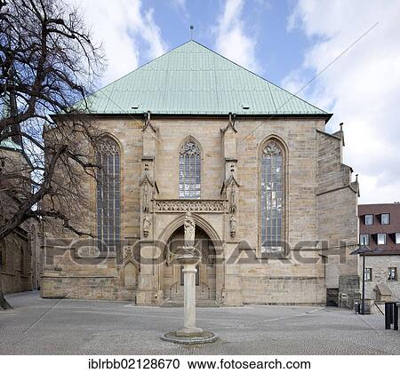 Stock Image - Mariendom, St. Mary's Cathedral, Erfurt Cathedral, Erfurt, Thuringia, Germany, Europe, PublicGround, Europe. Fotosearch