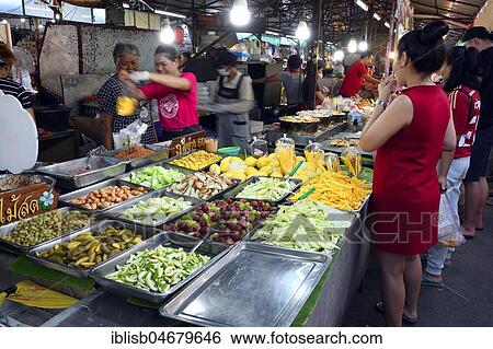 Market stall with local food, Naka Weekend Market, Phuket, Thailand, Asia View Large Photo Image Stock Photograph - Market stall with local food, Naka Weekend Market, Phuket, Thailand, Asia. Fotosearch