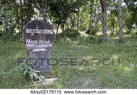 Stock Photography - Mass grave in the Killing Fields near Phnom Penh, Cambodia, Southeast Asia, Asia. Fotosearch