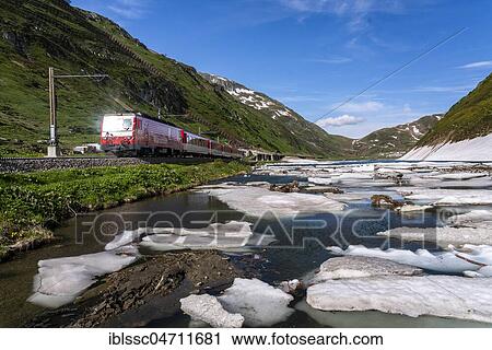 Matterhorn Gotthard Railway, Oberalpsee, Oberalp Pass, Canton Uri, Switzerland, Europe View Large Photo Image Stock Image - Matterhorn Gotthard Railway, Oberalpsee, Oberalp Pass, Canton Uri, Switzerland, Europe. Fotosearch