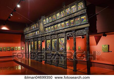Stock Image - Medieval icons from Albanian churches, National Museum of Medieval Art, Icon Museum, Korca, Korça, Albania, Europe. Fotosearch