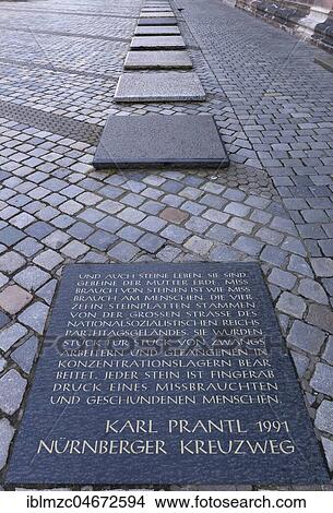 Memorial stones commemorating forced labourers during the Third Reich, outside St Lorenz Church, Nuremberg, Middle Franconia, Bavaria, Germany, Europe View Large Photo Image Picture - Memorial stones commemorating forced labourers during the Third Reich, outside St Lorenz Church, Nuremberg, Middle Franconia, Bavaria, Germany, Europe. Fotosearch