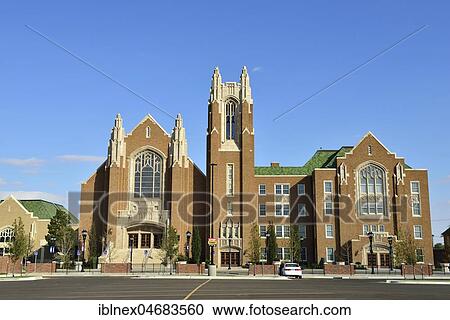 Stock Image - Methodist Church on Route 66, Amarillo, Texas, USA, North America. Fotosearch