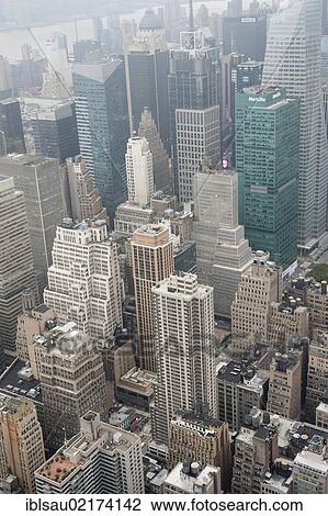 Metropolis, view from the Empire State Building to the skyscrapers of Midtown in fog, skyscrapers, Manhattan, New York City, USA, North America, America, North America View Large Photo Image Stock Image - Metropolis, view from the Empire State Building to the skyscrapers of Midtown in fog, skyscrapers, Manhattan, New York City, USA, North America, America, North America. Fotosearch