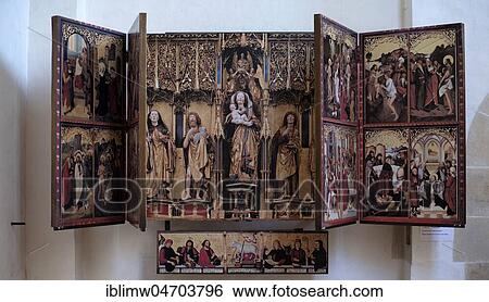 Model of the double winged altar for the high altar, Petri chapel, monastery, monastery church in Blaubeuren, Swabian Alb, Baden-Württemberg, Germany, Europe View Large Photo Image Stock Photograph - Model of the double winged altar for the high altar, Petri chapel, monastery, monastery church in Blaubeuren, Swabian Alb, Baden-Württemberg, Germany, Europe. Fotosearch