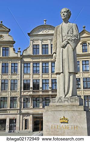 Monument to Queen Elisabeth, Place de l'Albertine, Brussels, Belgium, Europe, OeffentlicherGrund, Europe View Large Photo Image Stock Photo - Monument to Queen Elisabeth, Place de l'Albertine, Brussels, Belgium, Europe, OeffentlicherGrund, Europe. Fotosearch